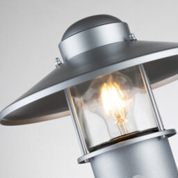 Luminosa Lighting Elstead Klampenborg Outdoor Pedestal Light Silver, Ip44 - thumbnail 4