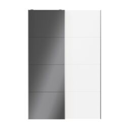 GoodHome Atomia Contemporary Panelled Without Mirror Doors Anthracite & White High Gloss & Matt 2 Door Sliding Wardrobe Door Kit (H)2250mm (W)1500mm - thumbnail 2