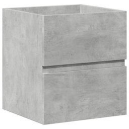 Berkfield Durable 2 Piece Bathroom Furniture Set Concrete Grey Engineered Wood - thumbnail 8