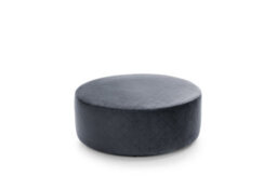 Abakus Direct Chicago Velvet Large Quilted Swivel Footstool Chair In Dark Grey - thumbnail 2