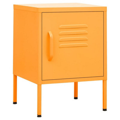 Berkfield Modern Nightstand Mustard Yellow 35X35X51 Cm Steel - image 1