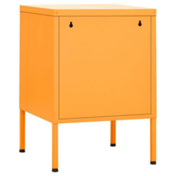 Berkfield Modern Nightstand Mustard Yellow 35X35X51 Cm Steel - thumbnail 5