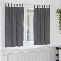 Berkfield Blackout Curtains With Hanging Loops 2 Pcs Super Light Grey Velvet