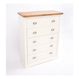 Cabinet Bits Cosenza 5 Drawer Chest Of Drawers Chrome Cup Handle - thumbnail 4