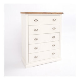 Cabinet Bits Cosenza 5 Drawer Chest Of Drawers Chrome Cup Handle - thumbnail 3