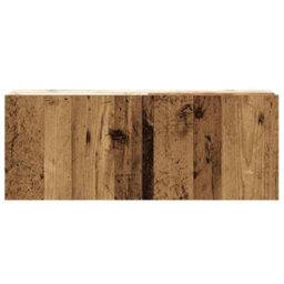 Berkfield 2 Piece Tv Cabinet Set Wall-Mounted Old Wood Engineered Wood - thumbnail 7
