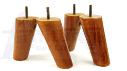 L&F Wood Furniture Feet 120mm High Dark Oak Replacement Furniture Legs Set Of 4 Sofa Chair Stool M8 - thumbnail 3