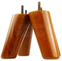 L&F Wood Furniture Feet 120mm High Dark Oak Replacement Furniture Legs Set Of 4 Sofa Chair Stool M8 - thumbnail 5