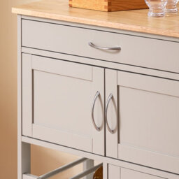 Sobuy Fkw45-Ka, Sobuy Kitchen Trolley Storage Trolley Kitchen Storage Cabinet With Rubber Wood Worktop,w67Xd37.5Xh86.5 - thumbnail 6