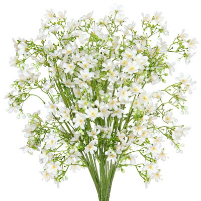 8 Pack Artificial Flowers Decorative Silk Bouquets Long Stem Artificial Flower Outdoor Uv Resistant Fake Plant - image 1