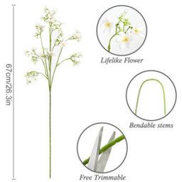 8 Pack Artificial Flowers Decorative Silk Bouquets Long Stem Artificial Flower Outdoor Uv Resistant Fake Plant - thumbnail 2