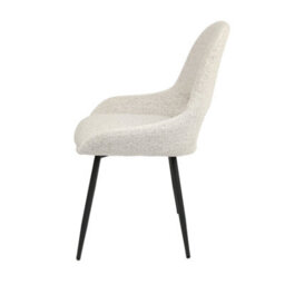 Pebble Upholstered Dining Chairs In Premium Textured Linen Set Of 2 Beige - thumbnail 7