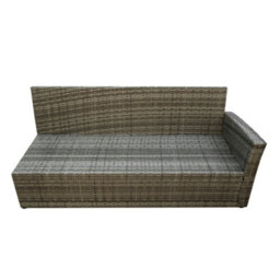 Pelias Corner Sofa Set(Grey/grey), Rattan Garden Furniture Set - 9 Seater Outdoor Dining Set - thumbnail 5