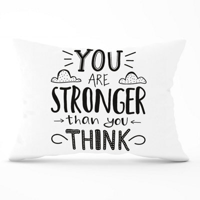 Warren Reed Designer You Are Stronger Than You Think Cushions 33Cm X 48Cm