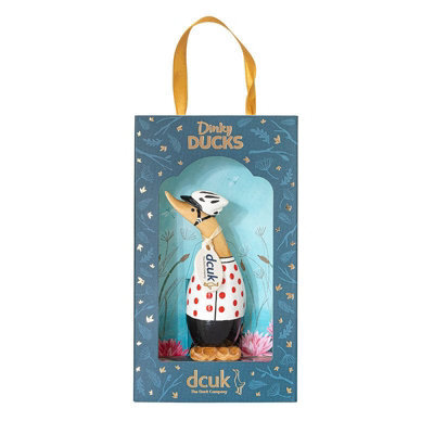 Dcuk Natural Wooden Dinky Cyclist Duck, 11 Cm, Gift-Boxed Wooden Figurine - image 1