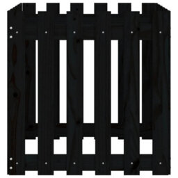 Berkfield Versatile Garden Planter With Fence Design Black 60X60X60 Cm Solid Wood Pine - thumbnail 6