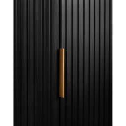 Heze Furniture Elegance Glamour Style Tall Bathroom Cabinet In Black - thumbnail 5