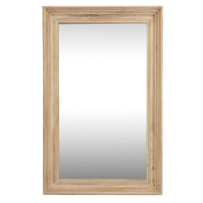 Hill Interiors Washed Wood Medium Framed Mirror - Glass - L3 X W80 X H150 Cm - Brown - image 1