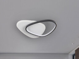 Luminosa Lighting Luminosa Romo Integrated Led Semi Flush Ceiling Light White, Black 3000K - Uk Stock - thumbnail 2