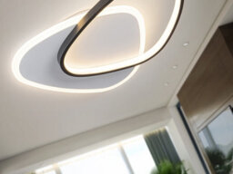 Luminosa Lighting Luminosa Romo Integrated Led Semi Flush Ceiling Light White, Black 3000K - Uk Stock - thumbnail 5