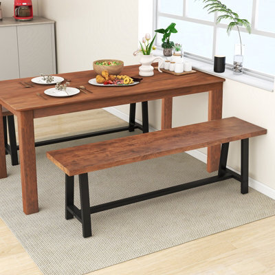 Costway 153Cm Dining Bench 3 Person Indoor Bench For Hallway Living Room - image 1