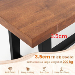 Costway 153Cm Dining Bench 3 Person Indoor Bench For Hallway Living Room - thumbnail 4