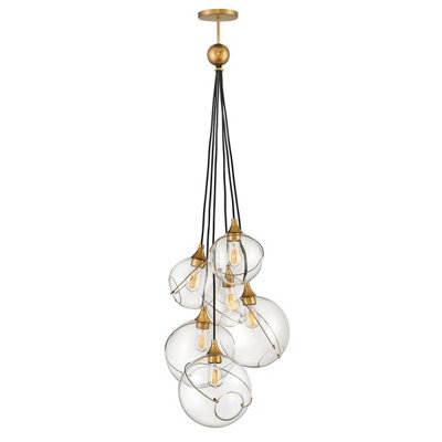 Luminosa Lighting Elstead Lisa Mcdennon By Hinkley Skye 6 Light Pendant Heritage Brass - image 1