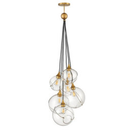 Luminosa Lighting Elstead Lisa Mcdennon By Hinkley Skye 6 Light Pendant Heritage Brass - thumbnail 1