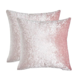 Ohs Luxury Crushed Velvet Set Of 2 Cushion Covers Plain - thumbnail 1