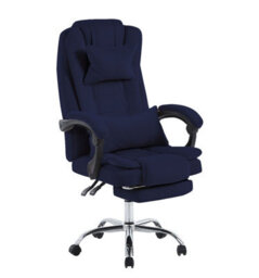 Hygrad Built to Survive Swivel Velvet Office Chair Ergonomic Leisure Chair Height Adjustable Desk Chair - Blue