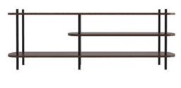 Nordlys Metal And Brown Wood Tv Stand Modern Design Style Living Room - thumbnail 4