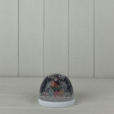 Multicolour Snow Globe With Santa And Reindeer