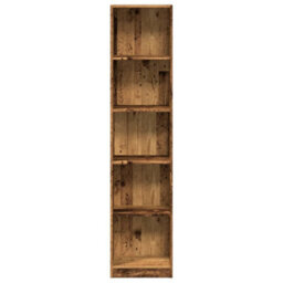 Berkfield Versatile Bookcase Old Wood 40X24X176 Cm Engineered Wood - thumbnail 4