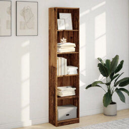 Berkfield Versatile Bookcase Old Wood 40X24X176 Cm Engineered Wood - thumbnail 3