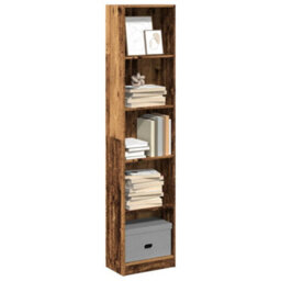 Berkfield Versatile Bookcase Old Wood 40X24X176 Cm Engineered Wood - thumbnail 2