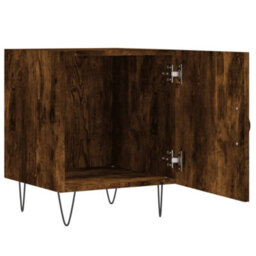 Berkfield Bedside Cabinet Smoked Oak 40X40X50 Cm Engineered Wood - thumbnail 5