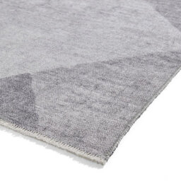 Grey Silver Geometric 5mm Thick Rug, Stain-Resistant Modern Rug For Bedroom, Living Room, & Dining Room-60Cm X 170Cm (Runner) - thumbnail 6