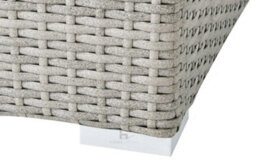 Home Detail Rattan Garden Daybed Lounge Set With Canopy & Coffee Table, Grey - thumbnail 7