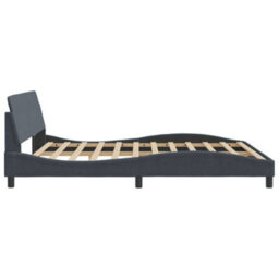 Berkfield Bed Frame Without Mattress Dark Grey 180X200 Cm Super King Velvet - thumbnail 5
