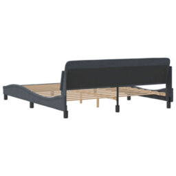 Berkfield Bed Frame Without Mattress Dark Grey 180X200 Cm Super King Velvet - thumbnail 6
