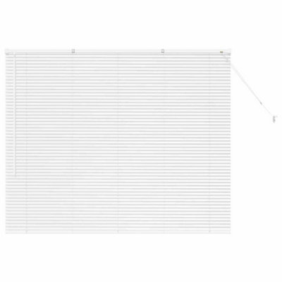Berkfield Modern Window Blind With Curtains Manual White Aluminium