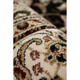 Melrose Classic Traditional Black Vintage Round Rug 133X133Cm - thumbnail 2
