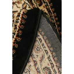 Melrose Classic Traditional Black Vintage Round Rug 133X133Cm - thumbnail 3