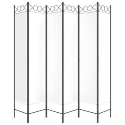 Walplus 6-Panel Room Divider White 240X200 Cm Fabric - thumbnail 4