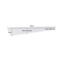 Afit White Twin Slot Brackets 270mm - Pack Of 2 - 32mm Twin Slot Adjustable Wall Shelving - thumbnail 3