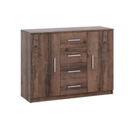 Bono Bo 01 K2D4Sz Monastery Oak Chest Of Drawers 2 Doors And 4 Drawers Modern Laminated Storage Unit With Durable Abs Edging - thumbnail 2