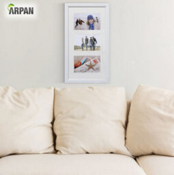 "Arpan Mdf Multi Aperture Photo Frame 3 Aperture 6X4 Or 4X6"" White" - thumbnail 2