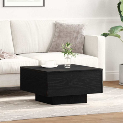 Berkfield Black Oak Coffee Table 55X55X31 Cm Made From Engineered Wood - image 1