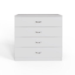 Fwstyle Promo White 4 Drawer Chest Of Drawers (H) 72Cm (W) 75Cm (D) 36Cm - thumbnail 5