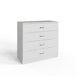 Fwstyle Promo White 4 Drawer Chest Of Drawers (H) 72Cm (W) 75Cm (D) 36Cm - thumbnail 2